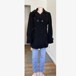 Blanc Noir Peacoat Black Jacket Heavyweight Coat